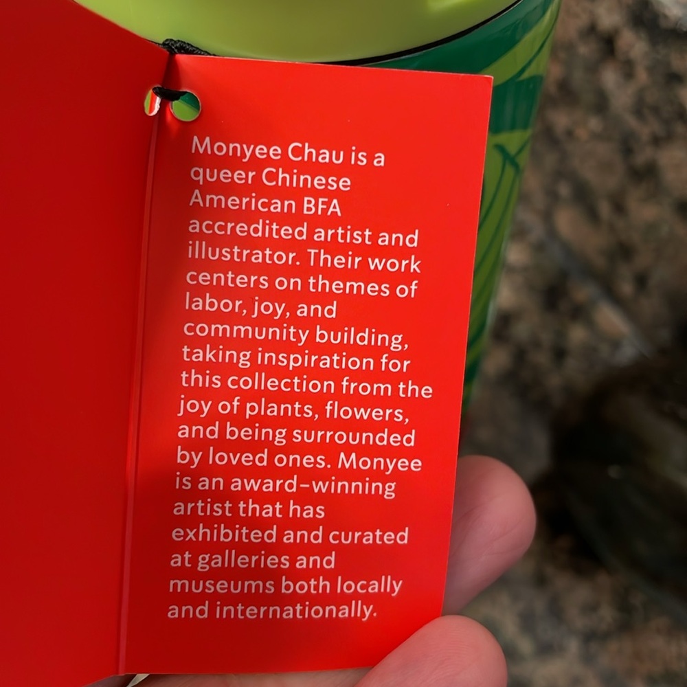 Starbucks Limited Edition Monyee Chau Artist 16oz Stainless Hot/Cold Tumbler NWT - Picture 6 of 11